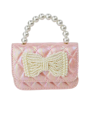 Shimmer Pearl Bow Purse