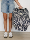 Navy Daisy Ribbed Bamboo Multi-Use Cover