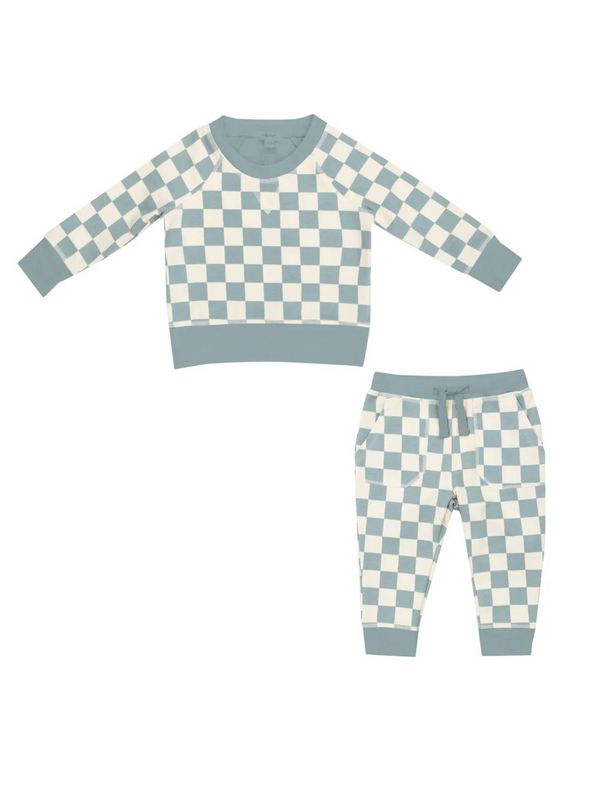 Checkered Grey Mist Jogger Set