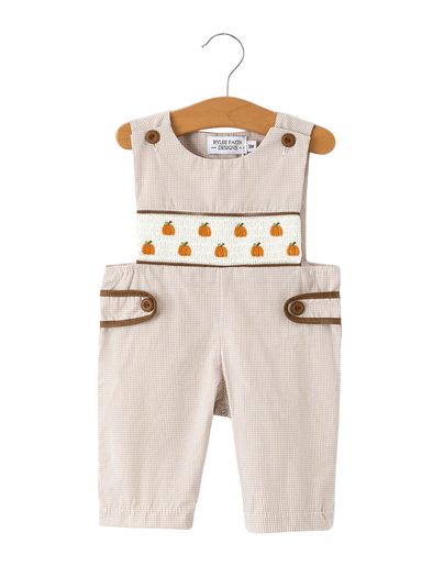 Pumpkin Smock Embroidered Romper