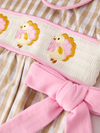 Plaid Embroidery Thanksgiving Chick Bubble