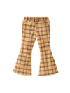 Autumn Plaid Denim Flares