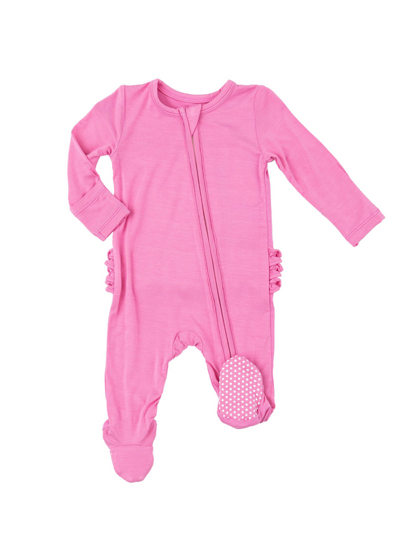 Aurora Ruffled Zipper Footie