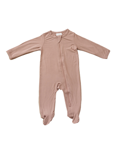 Dusty Rose Bamboo Footed Zipper