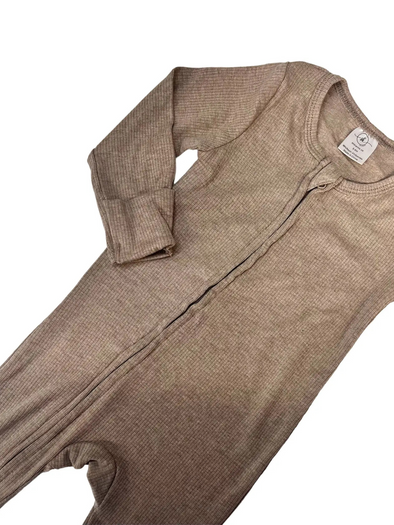 Tan Ribbed Footie