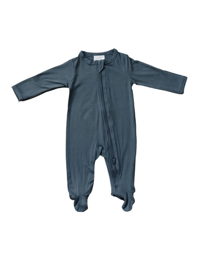 Charcoal Bamboo Footed Zipper