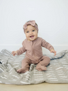 Dusty Rose Bamboo Footed Zipper