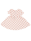 Checkerboard Pink Twirl Dress