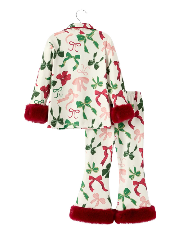 Martha May Red Trim Pajama Set