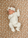 Cream Magnolia Bamboo Stretch Crib Sheet