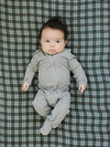 Navy Plaid Muslin Crib Sheet