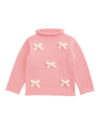 Pink Bow Rollneck Sweater