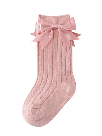 Cable Knit Bow Socks