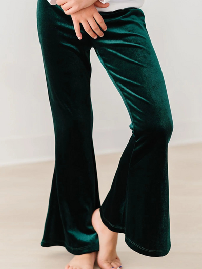 Hunter Green Velvet Bells