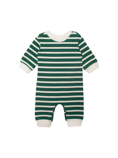 Jackson Green Stripe Romper