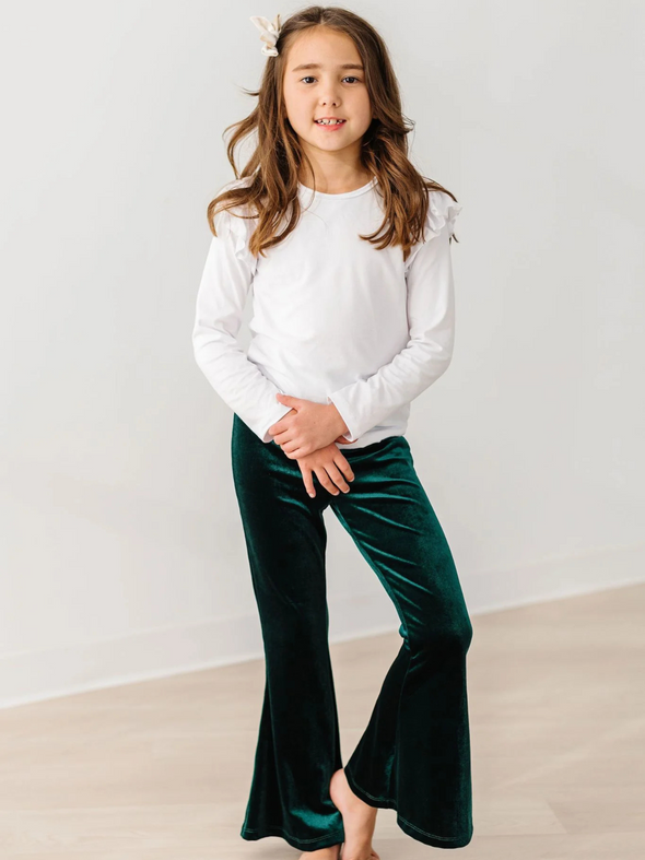Hunter Green Velvet Bells