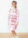 Bow La La Long Sleeve Twirl Dress
