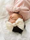 Baby Bling Classic Knot Oatmeal Lace