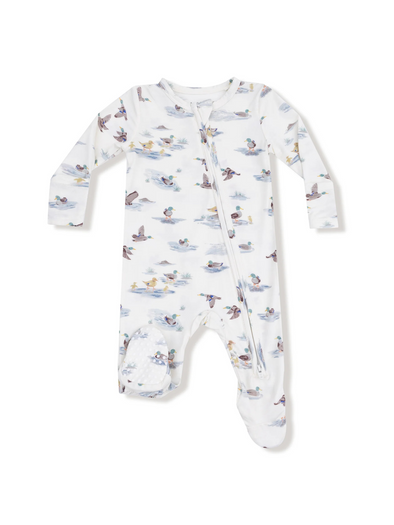 Migrating Mallards Zipper Footie