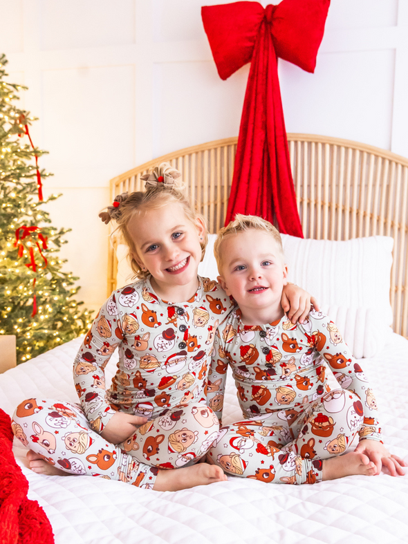 Rudolph Two Piece Bamboo Pajamas