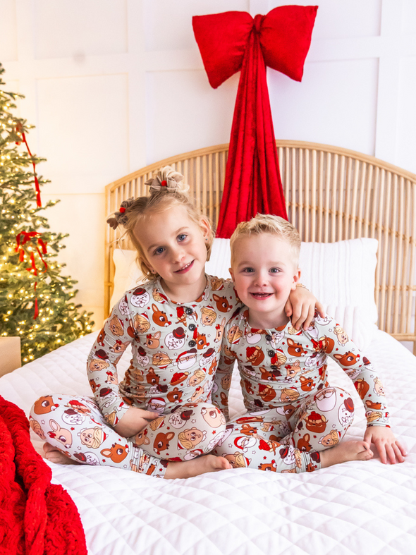 Rudolph Two Piece Bamboo Pajamas
