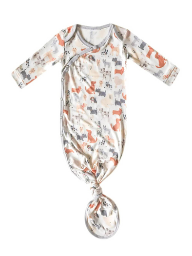Copper Pearl Rufus Newborn Knotted Gown