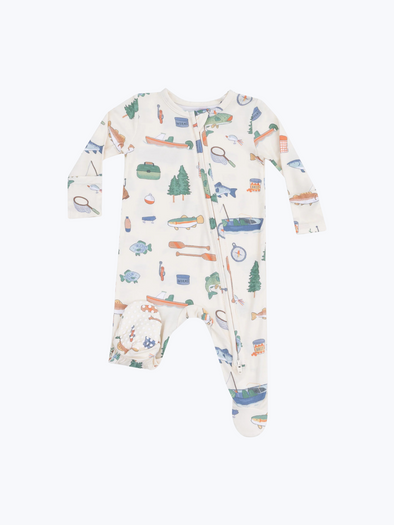 Fishing Things Zipper Footie