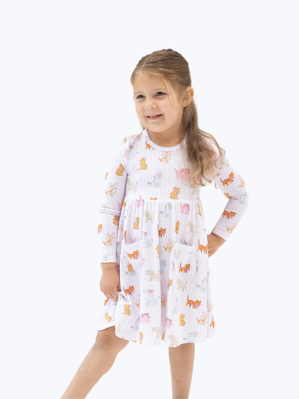 Fancy Pets Long Sleeve Twirl Dress