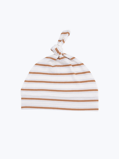 Vintage Brown Stripe Knotted Hat