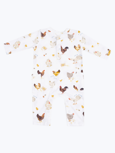 Collector Chickens Zipper Romper
