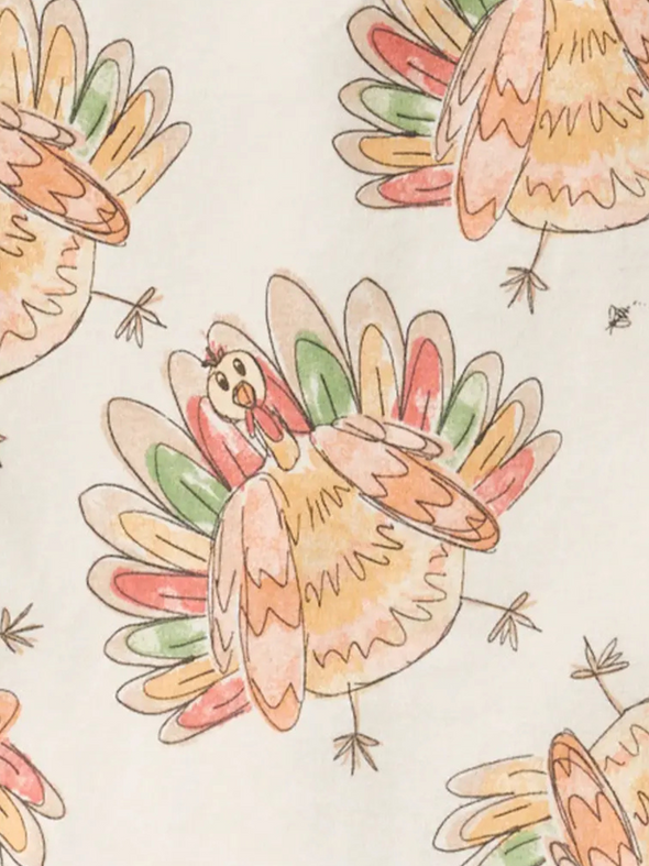 Vivid Turkey Sleep & Play Zip Footie