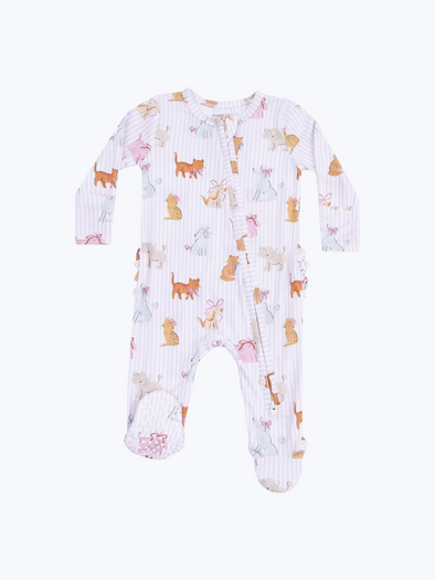 Fancy Pets Ruffled Zipper Footie