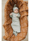 Mebie Baby Sage Ribbed Knot Hat