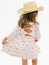Cowgirl Boots Twirly Bow Back Dress