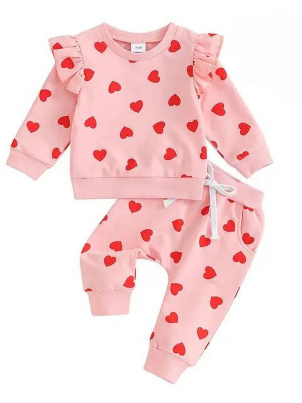 Red Hearts Loungewear