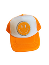 Chenille Patch Smiley Trucker Hat