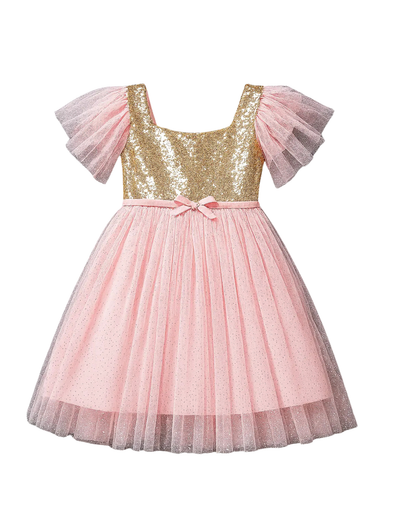 Gold Sequin Party Dress