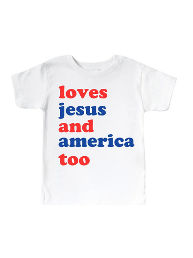 Loves Jesus & America Tee