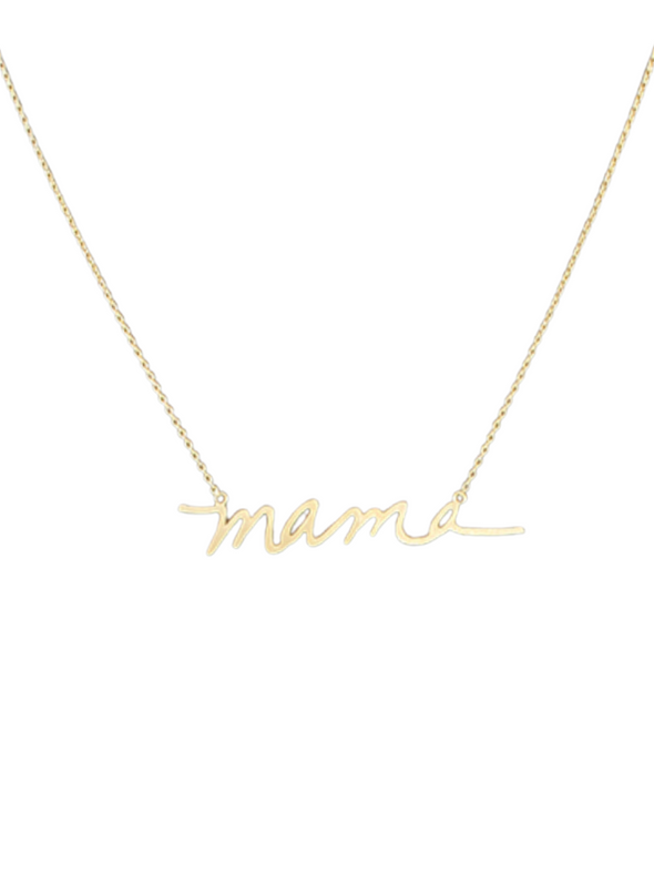 Mama Script Necklace