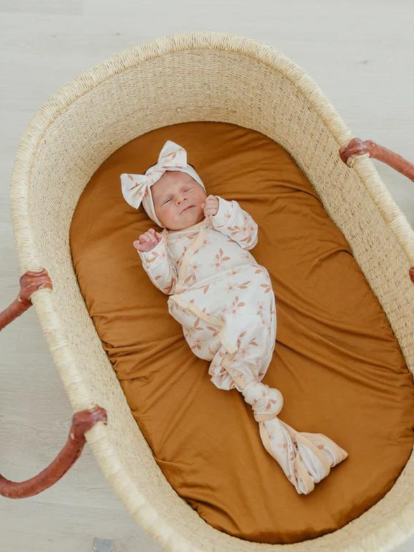 Copper Pearl Rue Newborn Knotted Gown