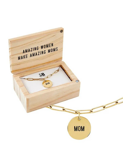 Mom Chain Link Necklace