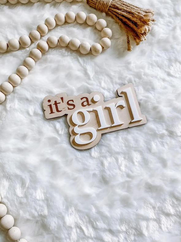 It's a Girl Announcement Sign