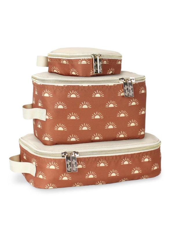 Itzy Ritzy Terracotta Suns Packing Cubes
