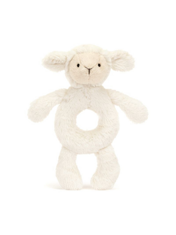 Jellycat Bashful Lamb Ring Rattle