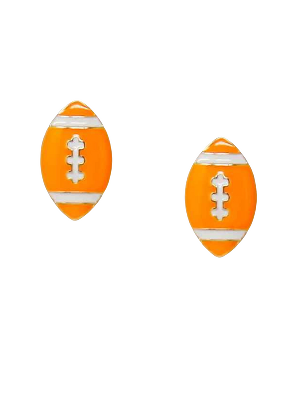 Small Studded Football Earrings