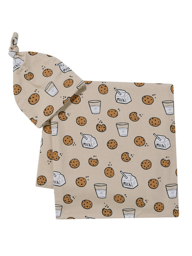 Cookies & Milk Stretchy Swaddle Set