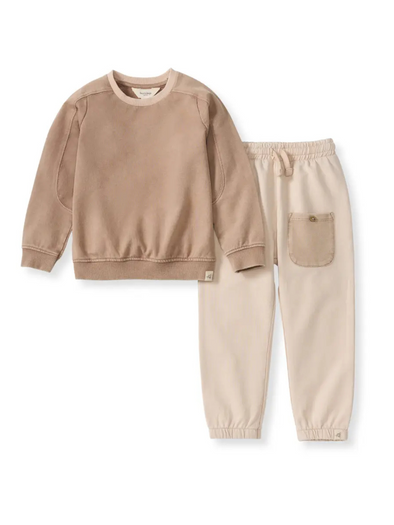 Acid Wash Sweatshirt Set