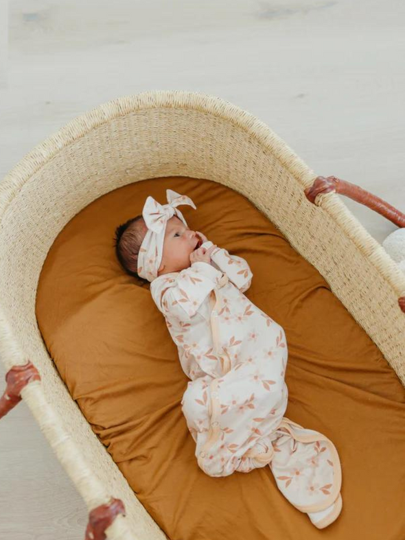 Copper Pearl Rue Newborn Knotted Gown