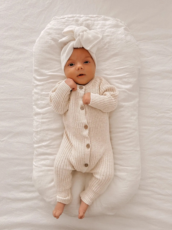 Every Day Ribbed Romper-Beige