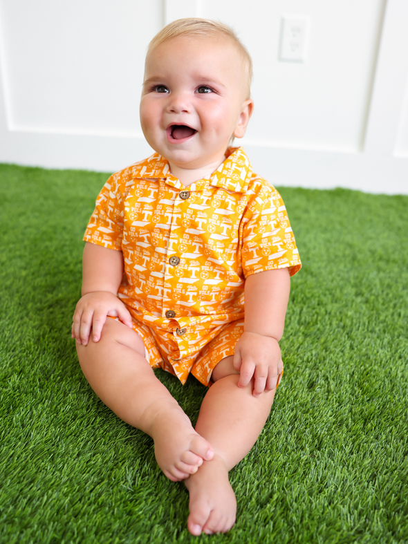 TN Twill Button-Up Onesie